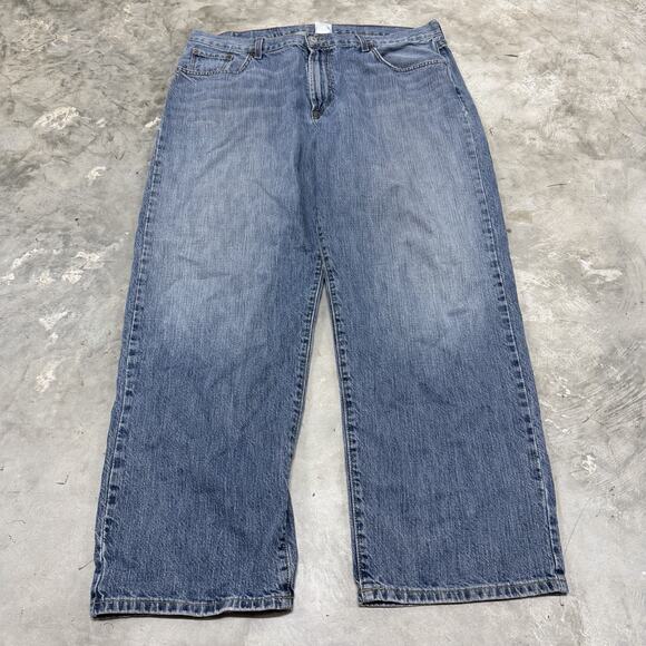 VINTAGE Lucky Brand Jeans Mens 38x30 Blue Straight Classic Baggy Y2K Blue Tag - Picture 1 of 8